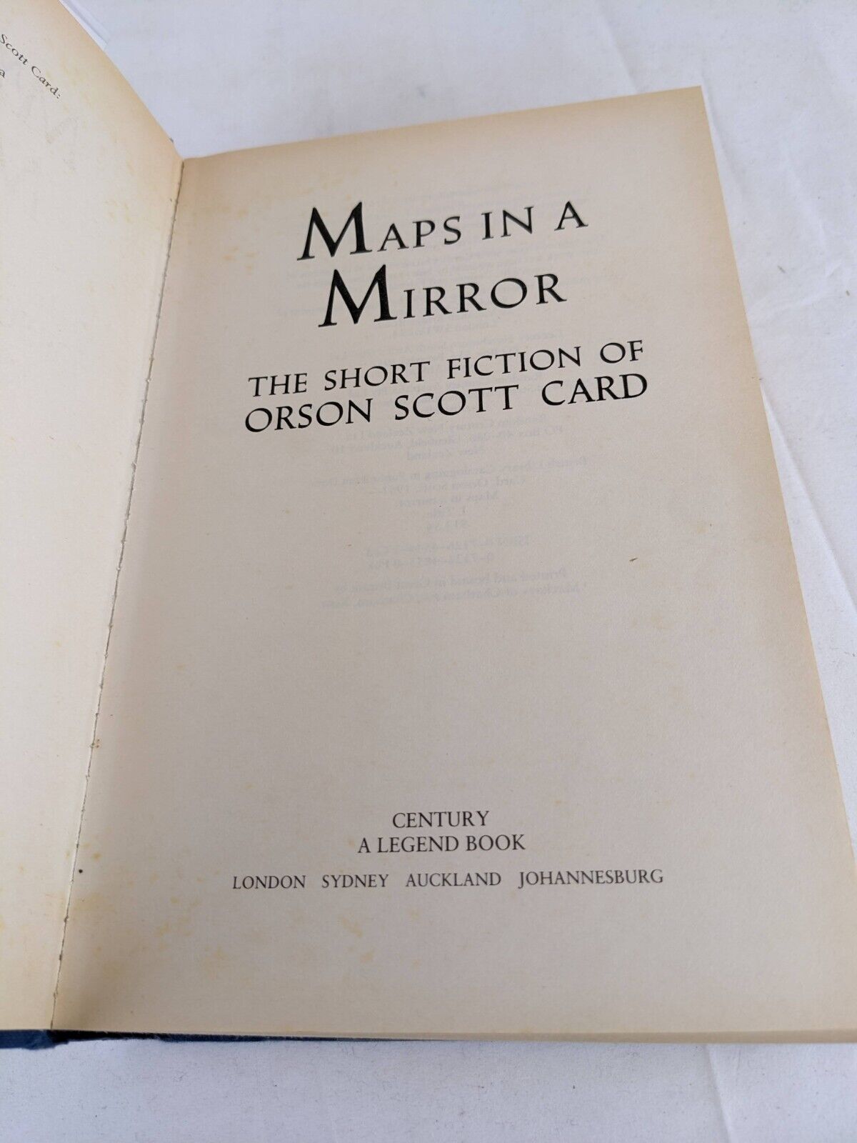 Maps in a mirror by Orson Scott Card 1991 Hardcover