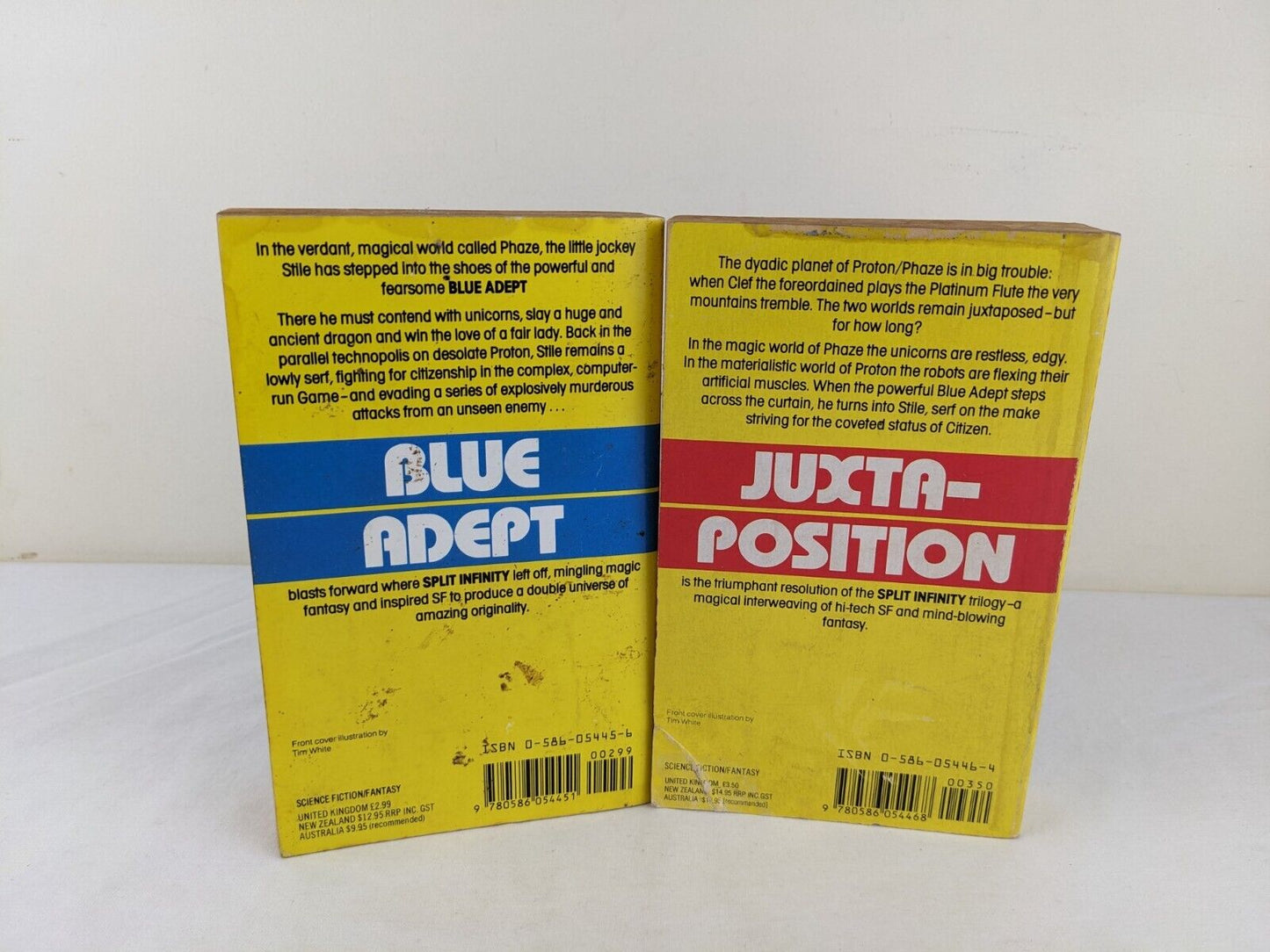 Blue Adept & Juxtaposition by Piers Anthony 1989 Split Infinity