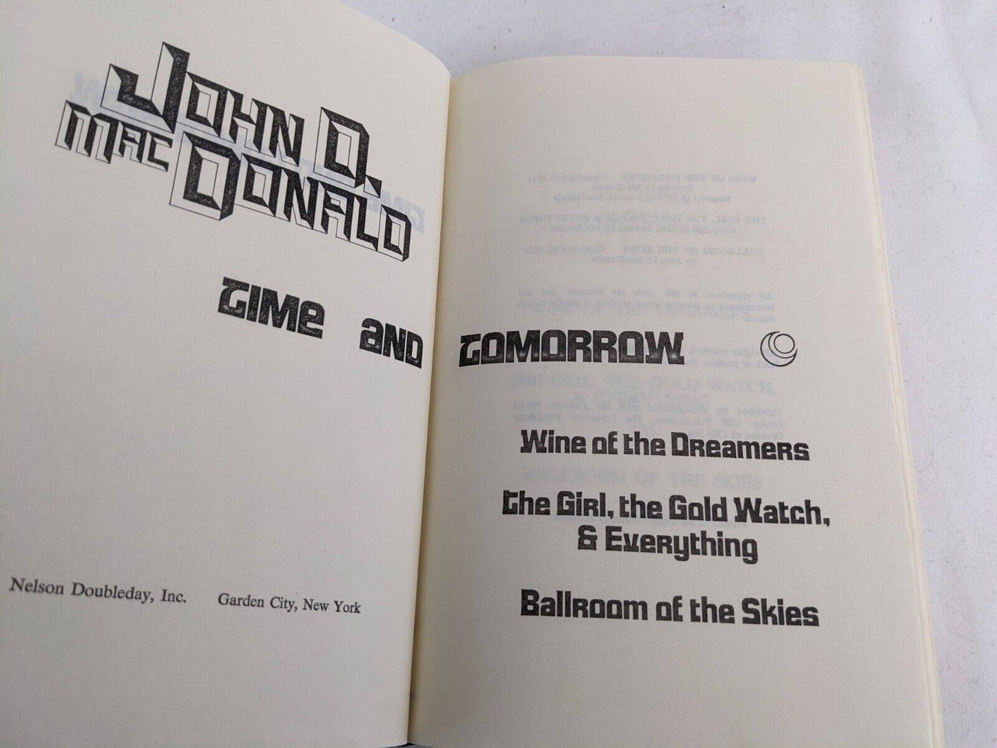 Time and tomorrow 3-in-1 Wine, Gold watch, Ballroom by John MacDonald 1979