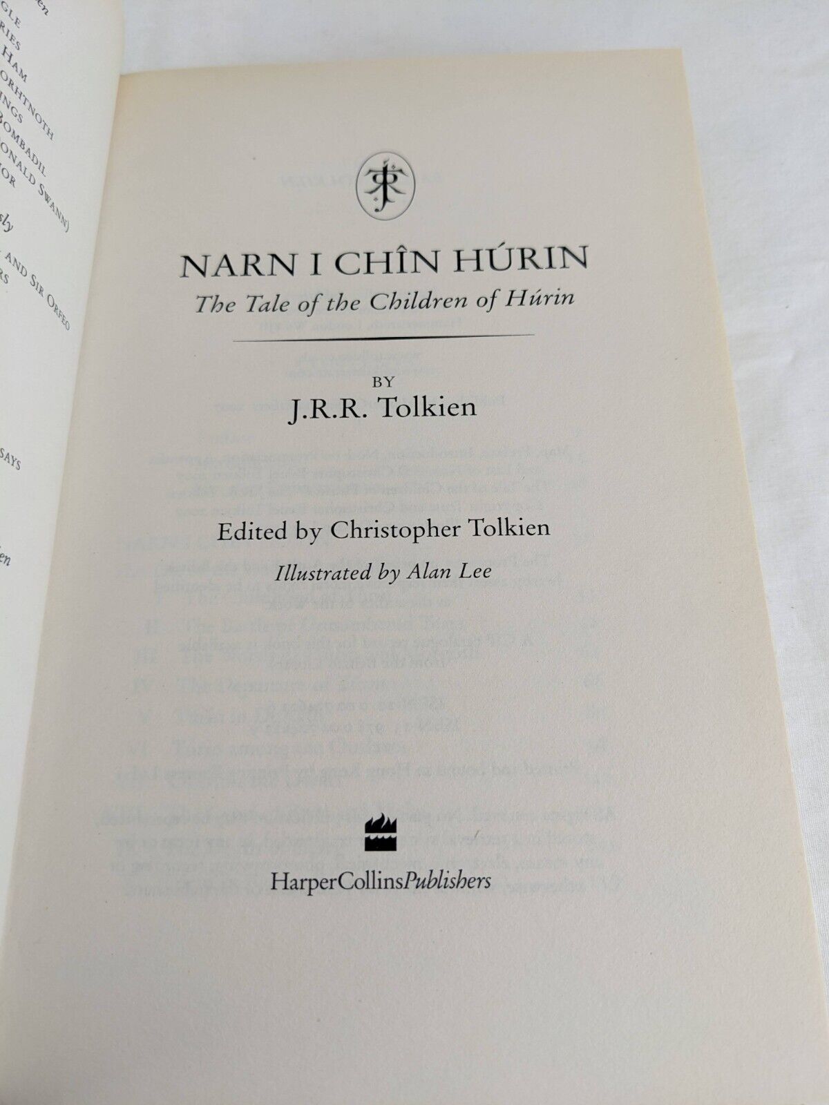The Children of Hurin by Tolkien illustrated Alan lee Hardcover 2007
