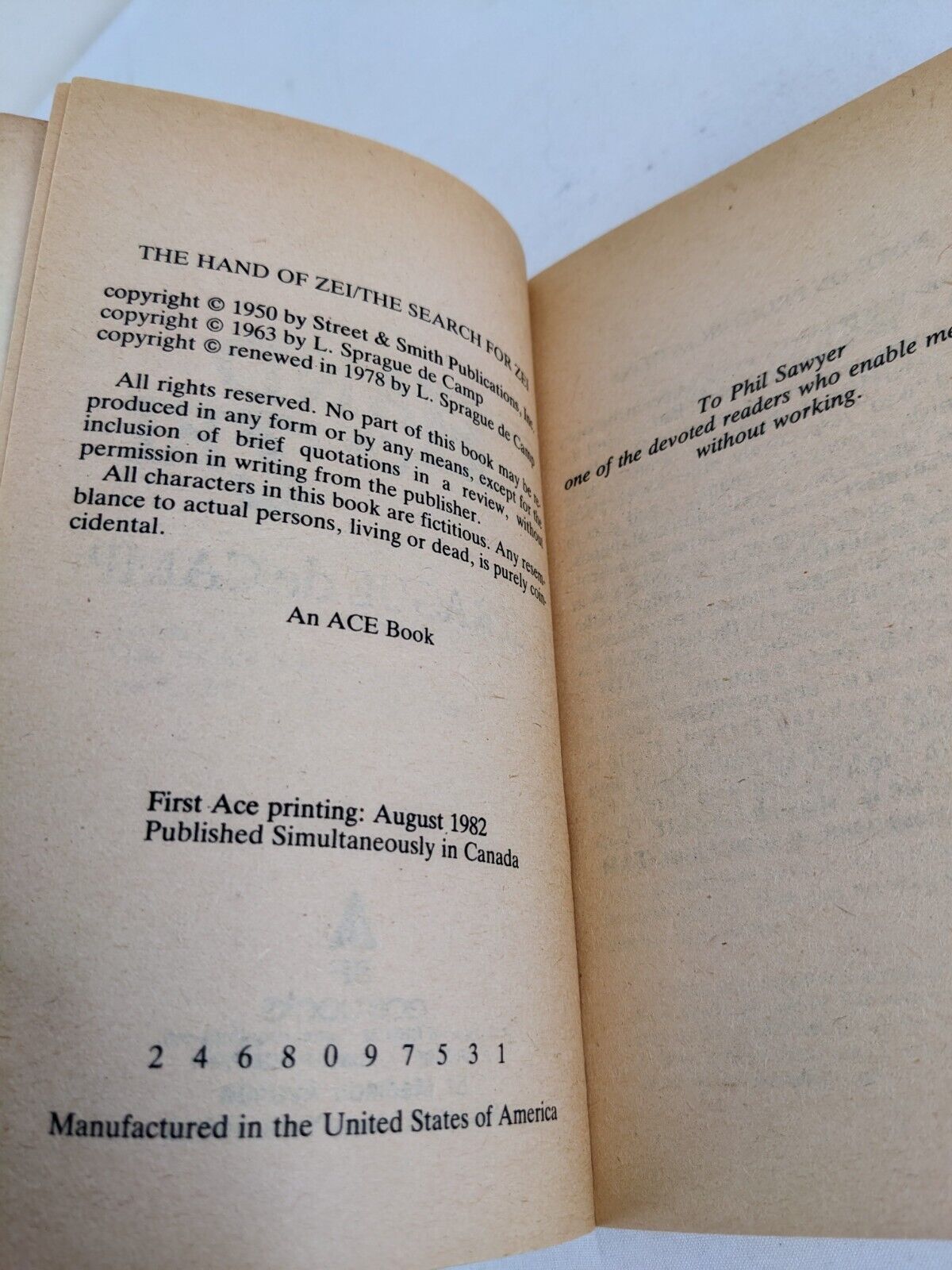 The hand of Zei by L. Sprague de Camp 1982  Viagens Interplanetarias