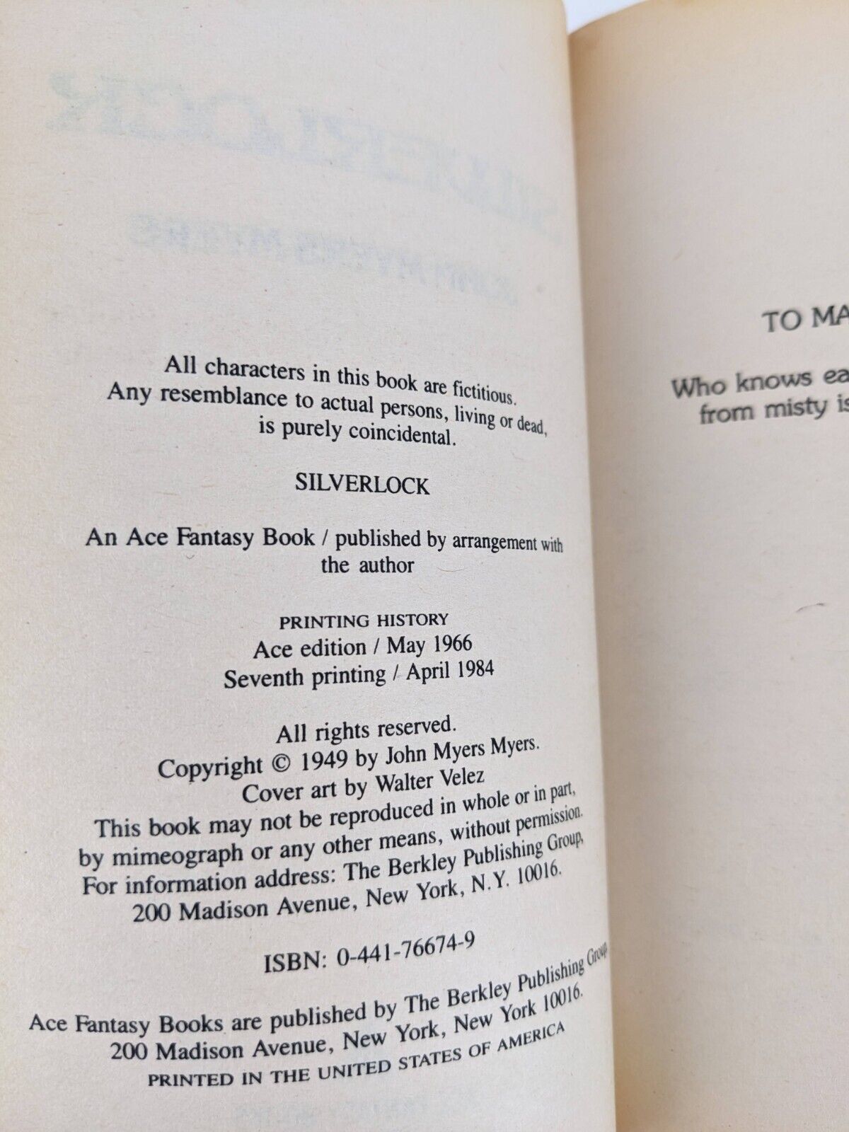 Silverlock & the moons fire-eating daughter by John Myers Myers 1984