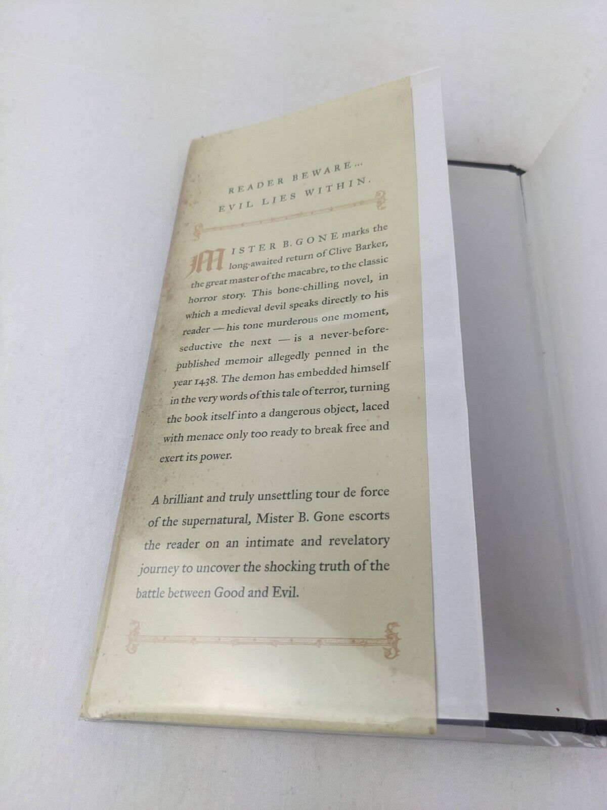 Mister B. Gone by Clive Barker 2007 Hardcover