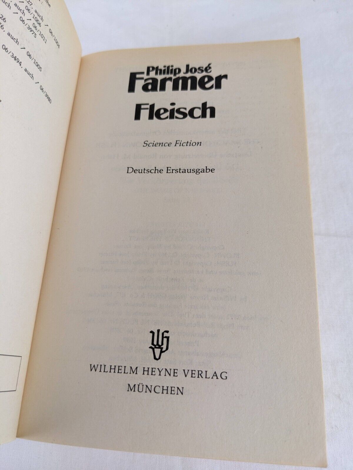Image of the Beast Series by Philip Jose Farmer 1989 "FLEISCH GERMAN EDITION "