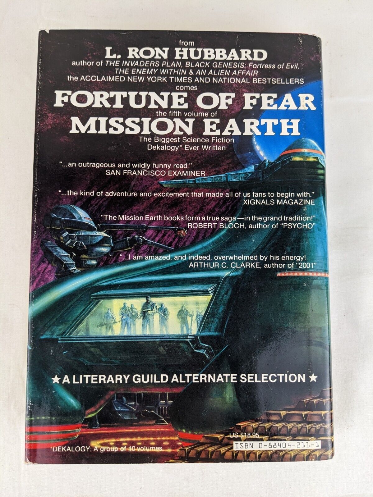 Mission Earth: Fortune of Fear by L. Ron Hubbard hardcover 1986