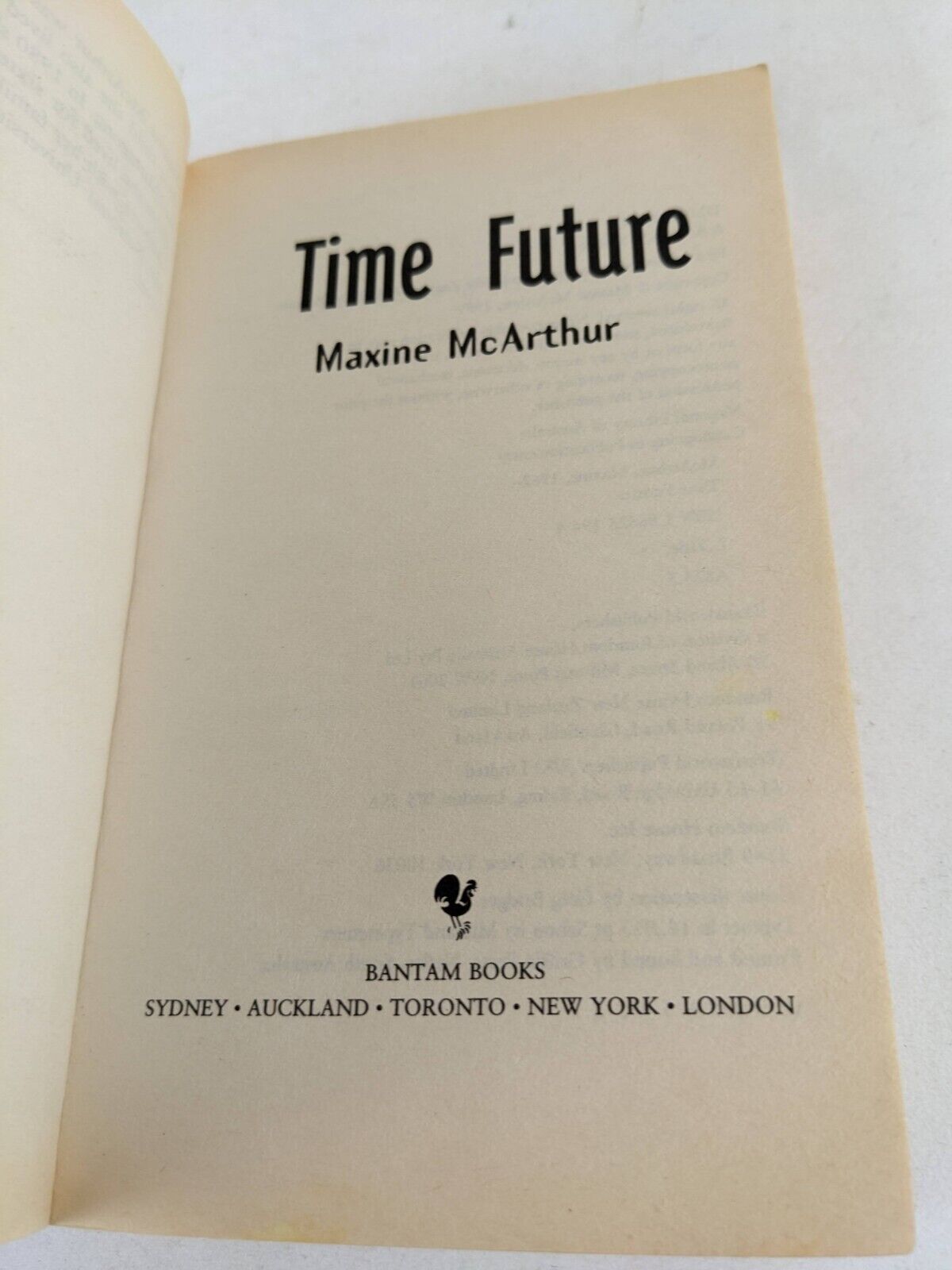 Time future by Maxine McArthur 1999