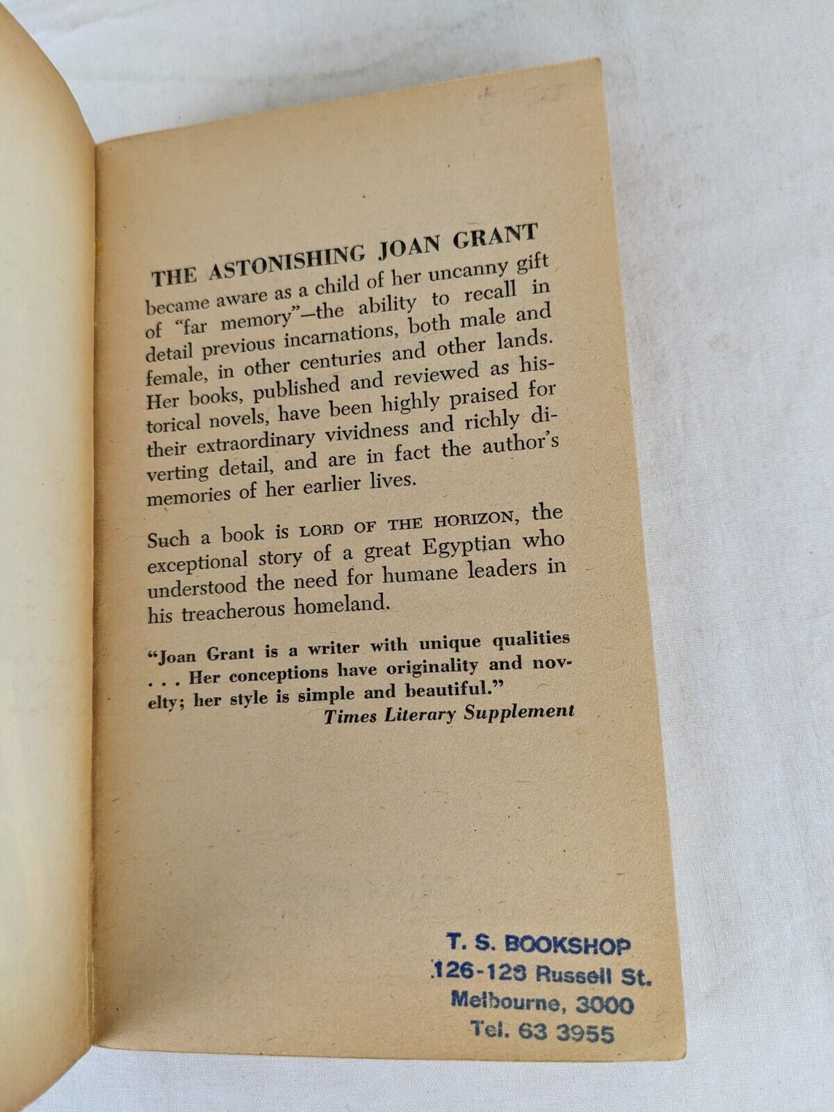 Lord of the horizon by Joan Grant 1975 corgi books