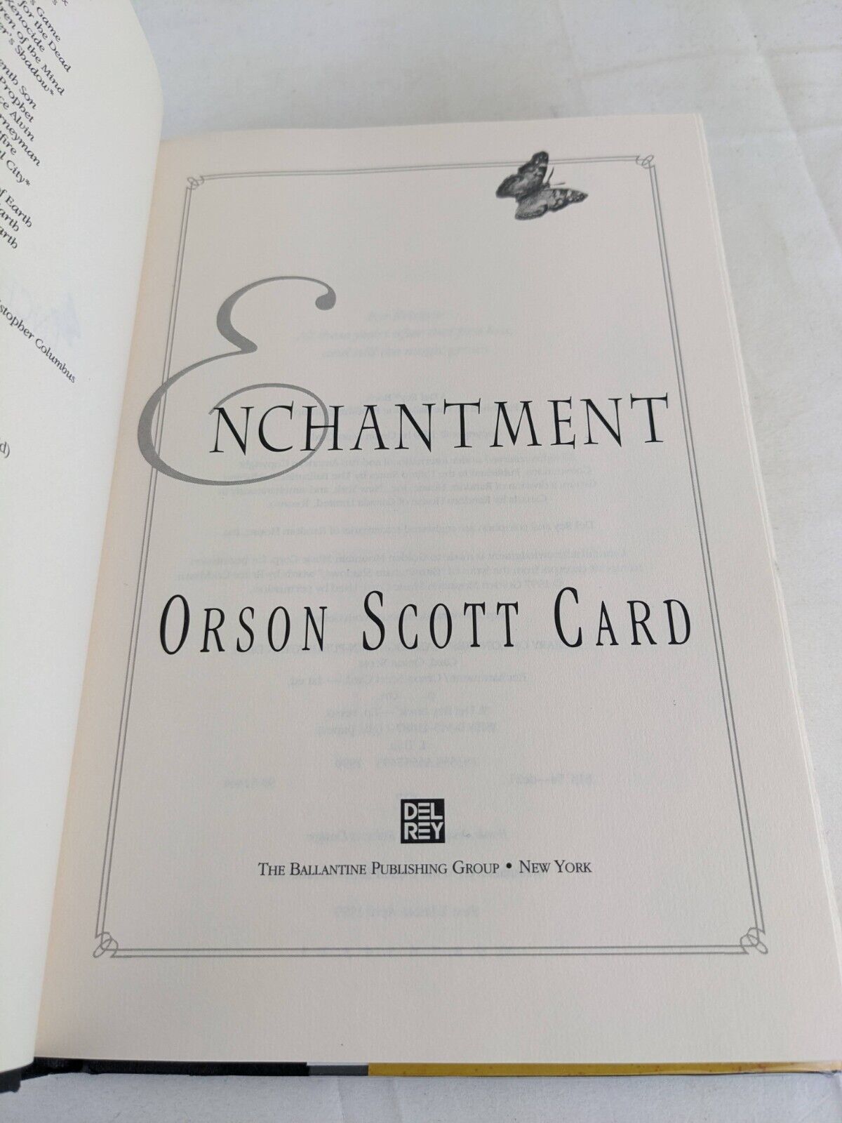 Enchantment by Orson Scott Card 1999 US First Edition Hardcover Fantasy