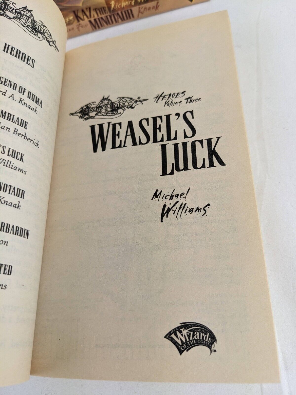 Dragonlance Heroes: Weasel's luck & Kaz the Minotaur - Williams & Knaak 2004