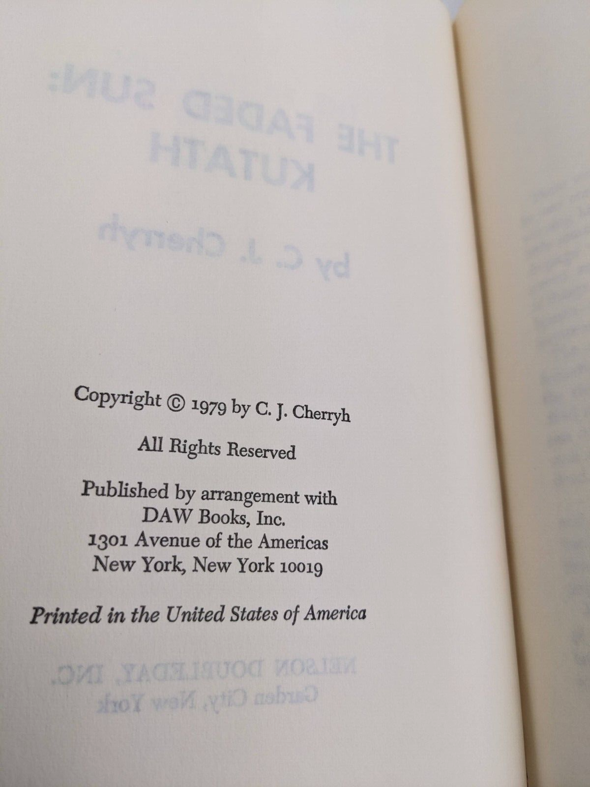 Kesrith & Kutath by C.J. Cherryh 1978 Hardcover BCE The Faded Sun