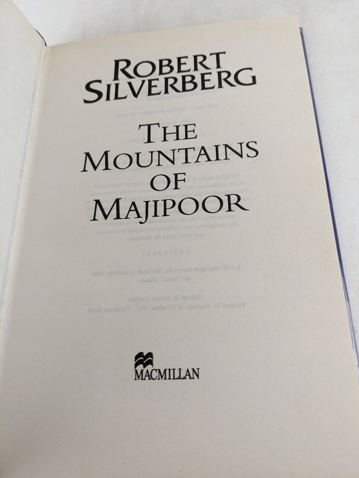 The Mountains of Majipoor by Robert Silverberg Hardcover 1995