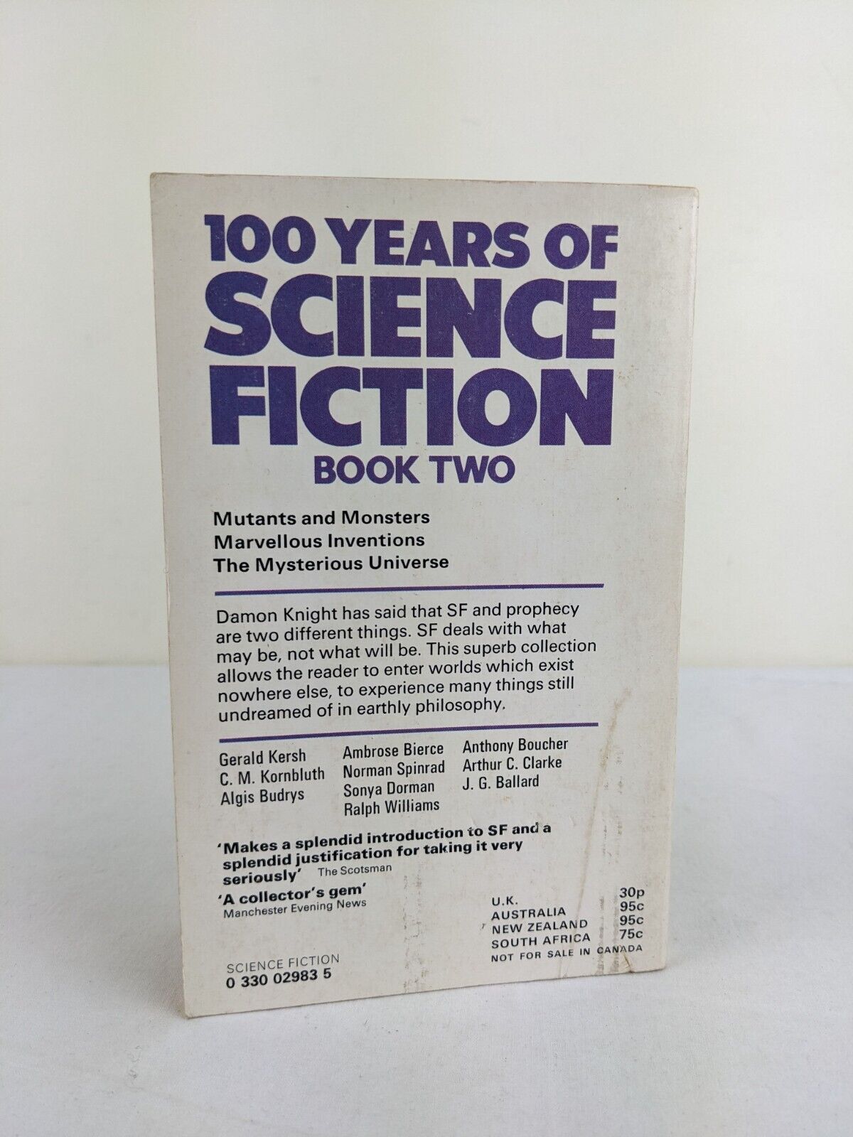 100 years of science fiction book two edited by Damon Knight 1972