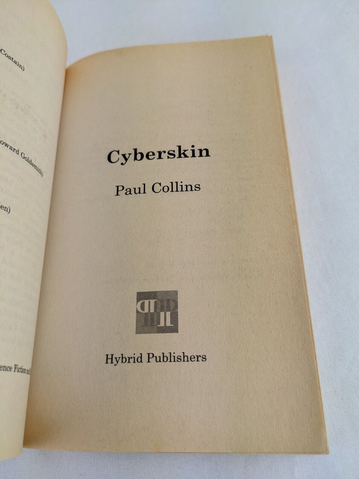 Cyberskin by Paul Collins 2000 - Signed by the author