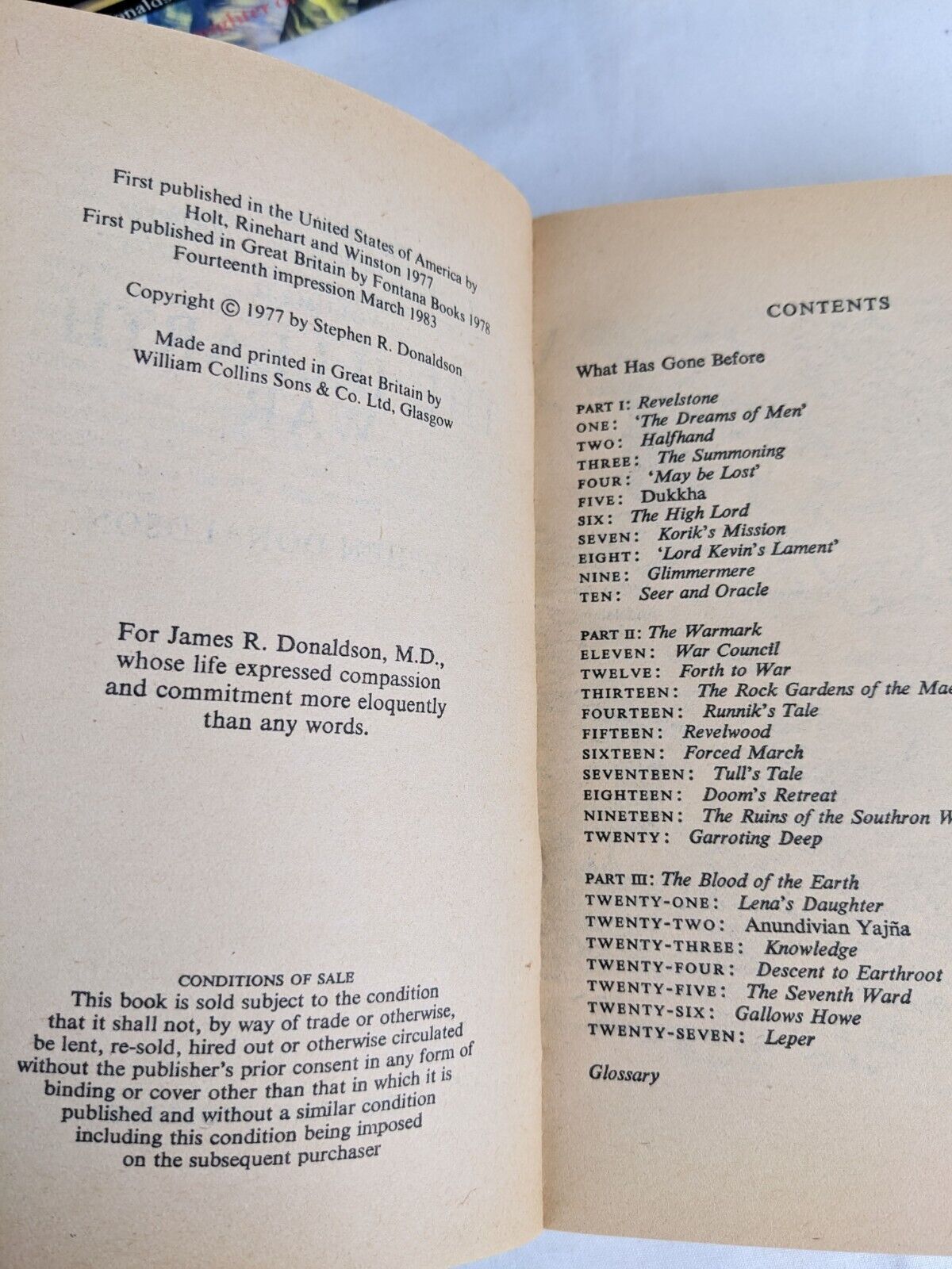 Stephen Donaldson - Thomas Covenant x 4, Gilden-fire & Daughter of Regals