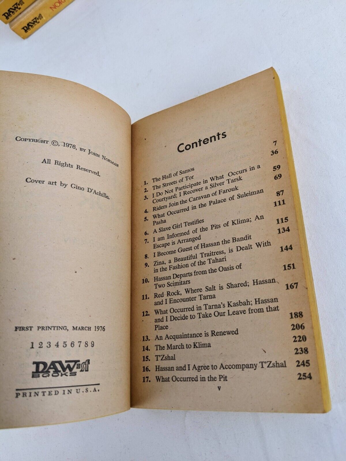 Gor series by John Norman x 9 Daw SF editions 1974