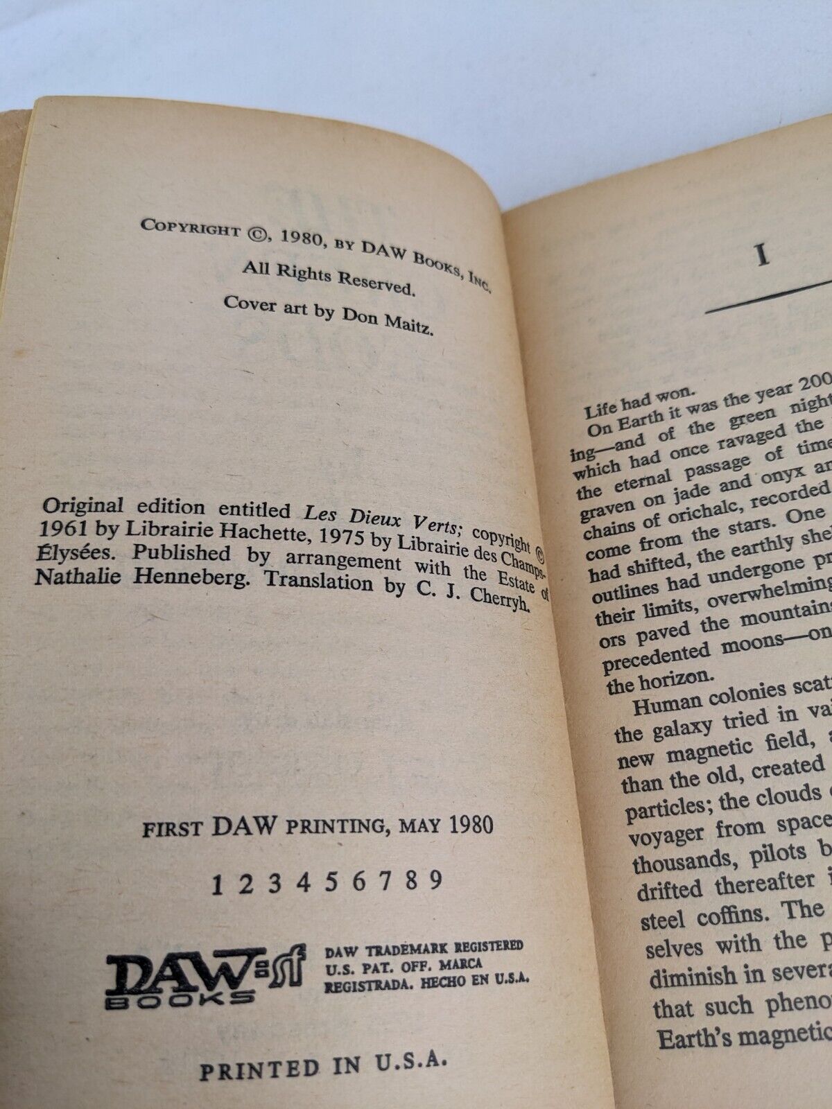 The green gods by N.C. Henneberg translated by C.J. Cherryh 1980 DAW SF