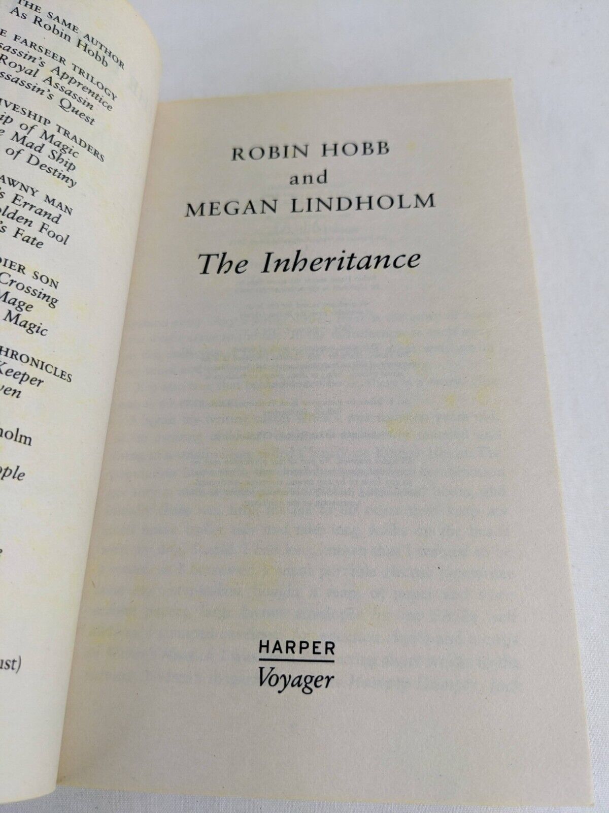 The inheritance by Megan Lindholm & Robin Hobb 2011