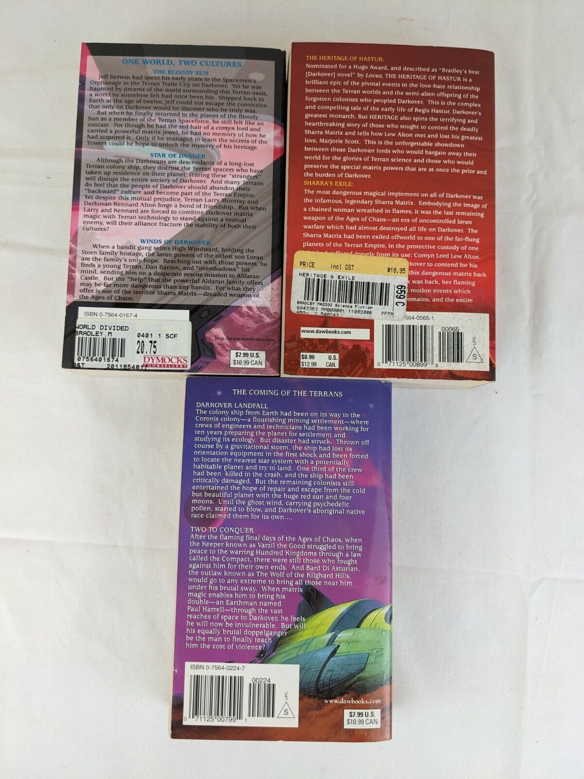 Marion Zimmer Bradley Omnibus x 3 - World Divided, Heritage & Darkover Contact
