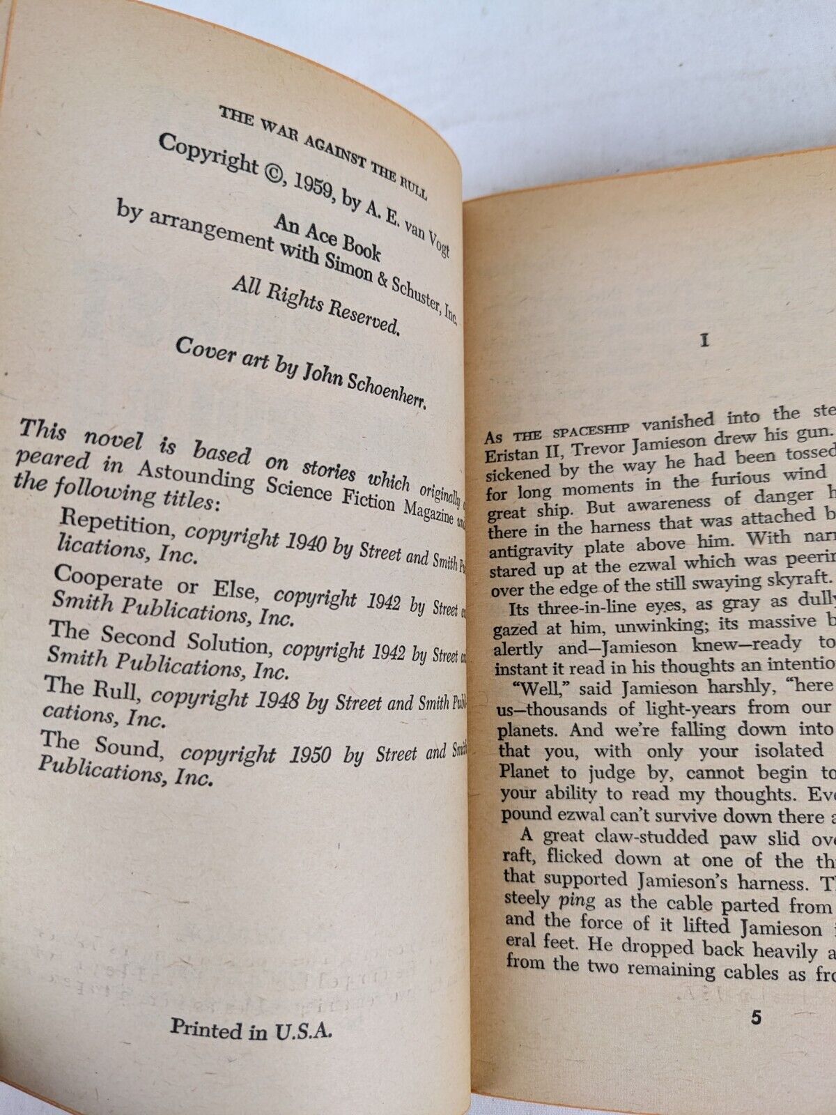 The war against the rull by A.E. Van Vogt 1959 Ace books