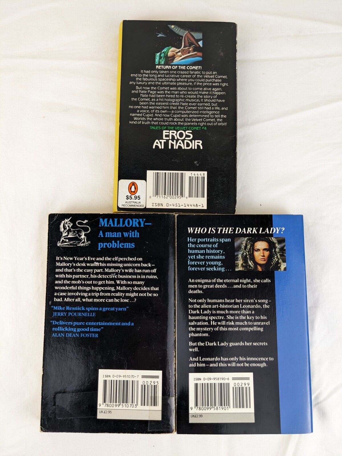 Mike Resnick x 3 - Eros at Nadir, Stalking the unicorn & the dark lady 1986