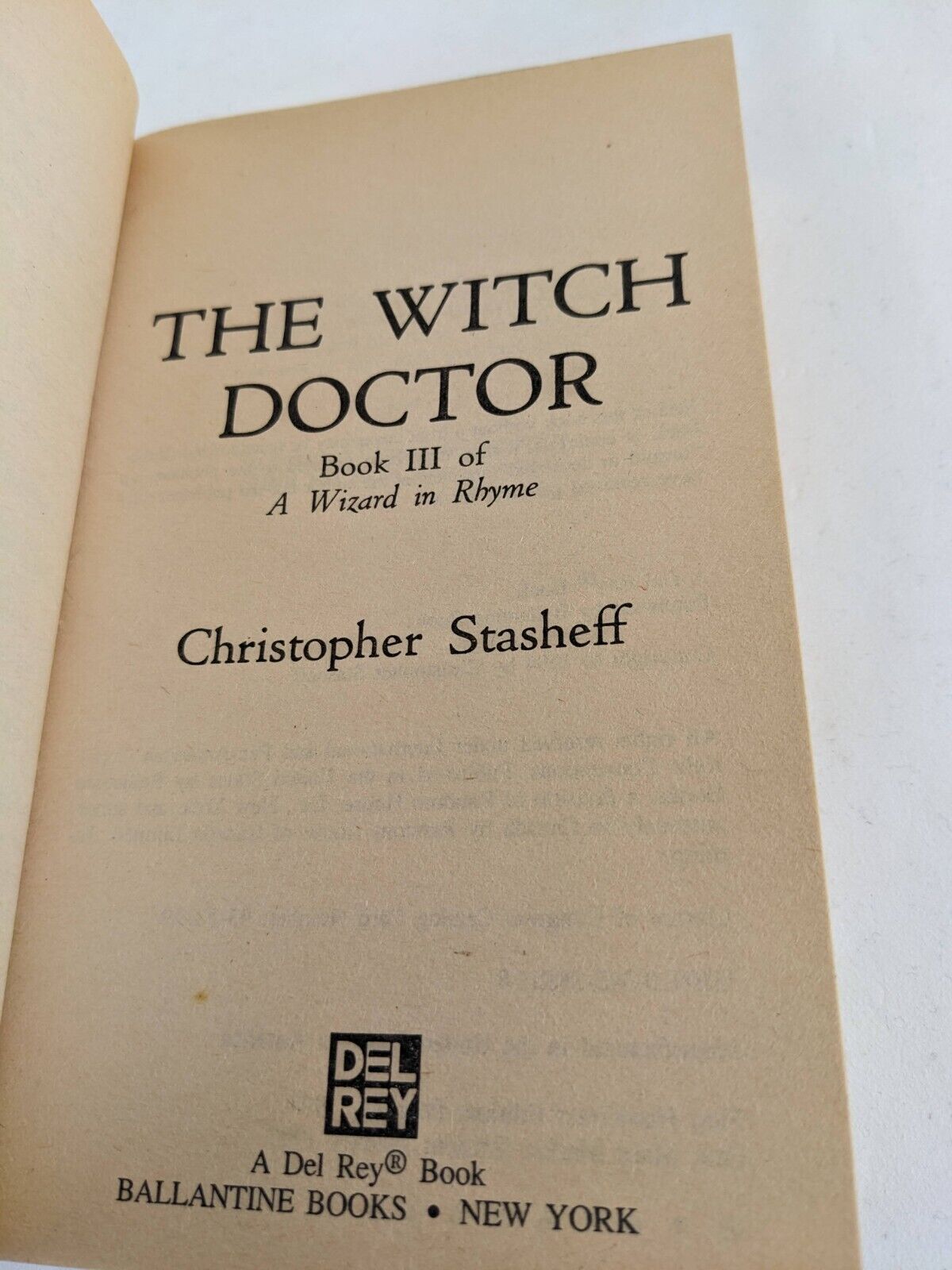 The witch doctor by Christopher Stasheff 1995 - A wizard in Rhyme