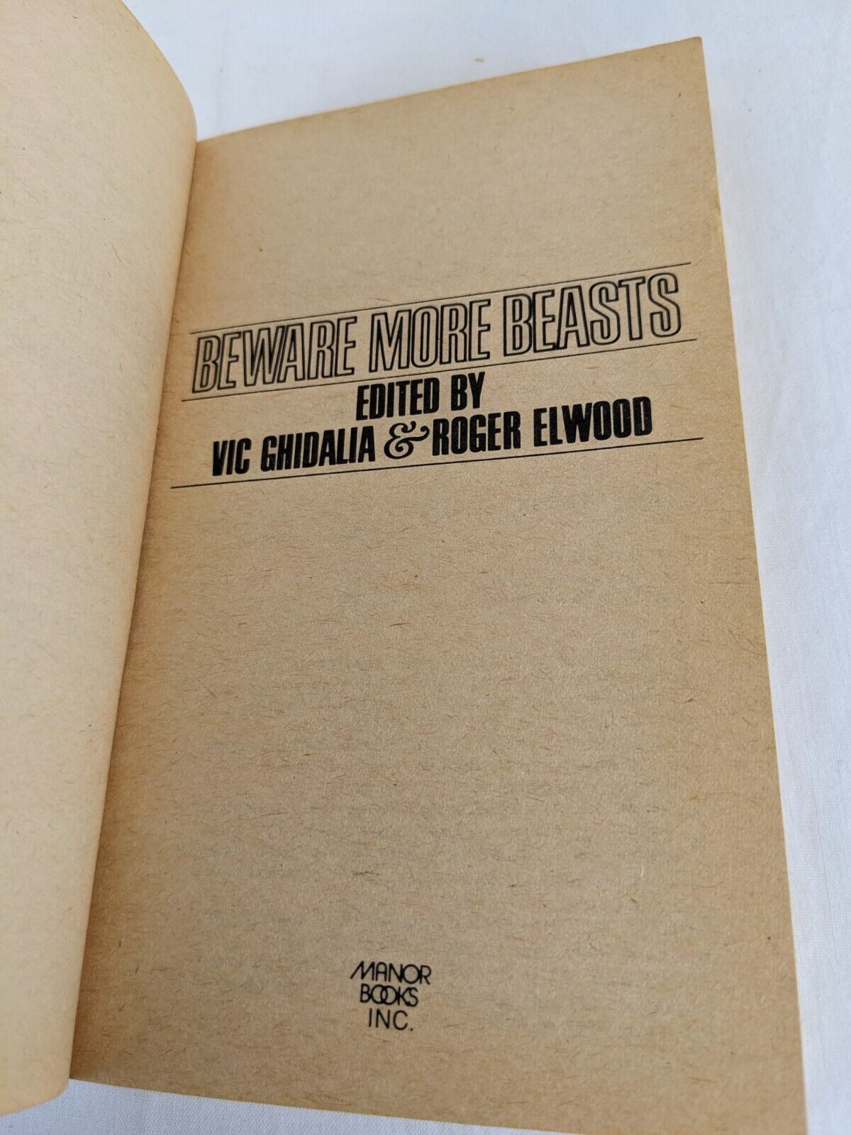 Beware more beasts edited by Vic Ghidalia & Roger Elwood 1975 Short Stories