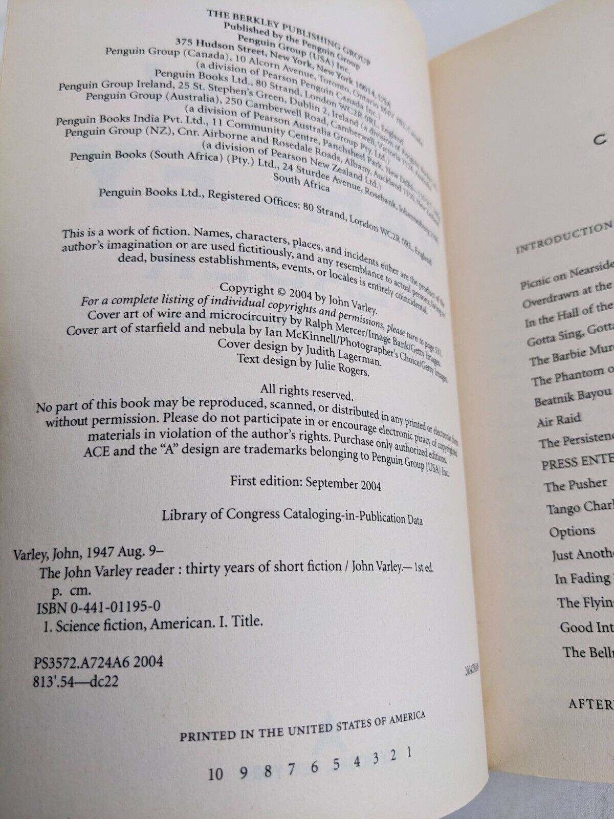 The John Varley Reader: Thirty years of short fiction 2004 First Edition