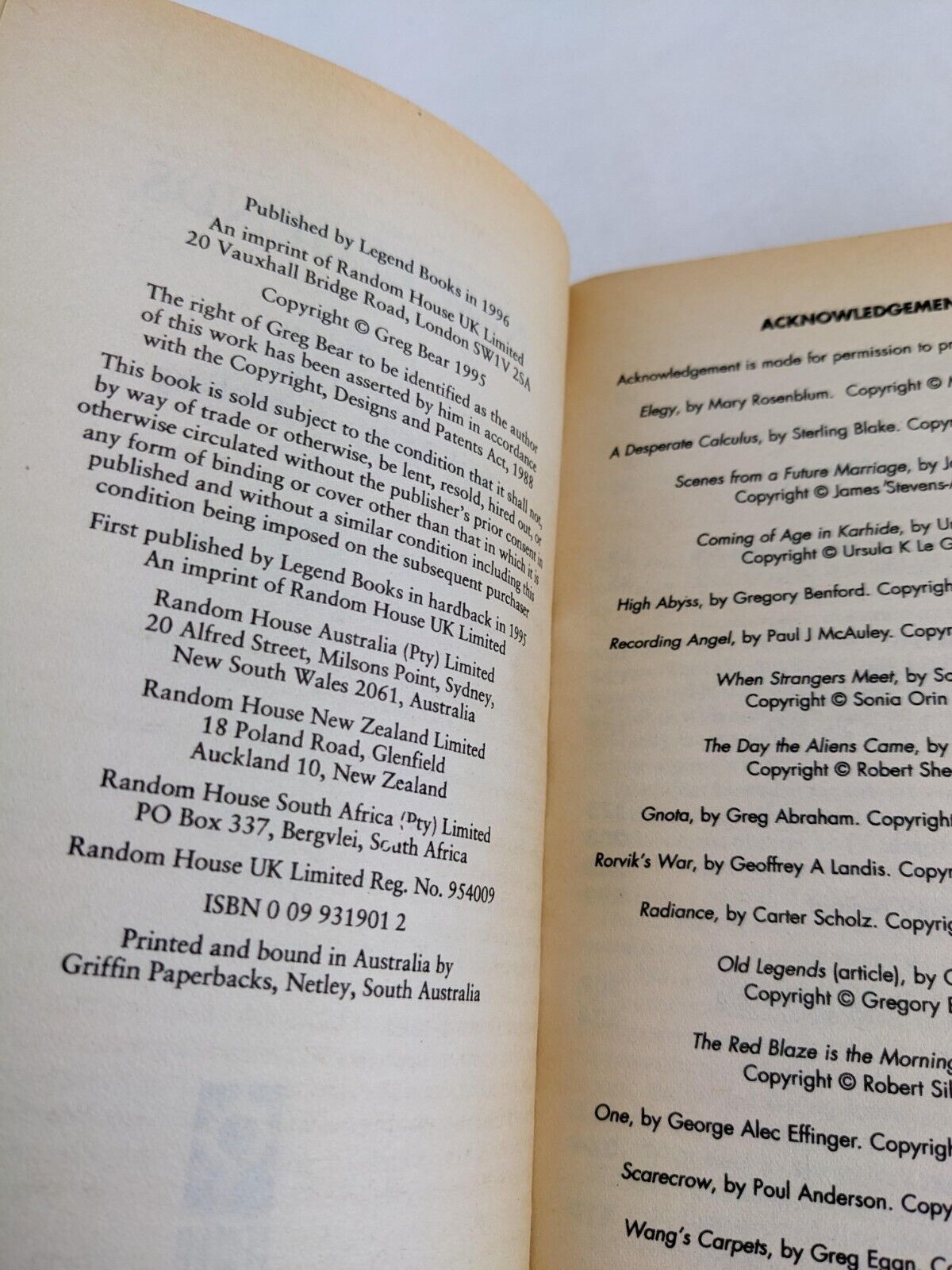 New legends edited by Greg Bear & Martin H. Greenberg 1996 Le Guin, Sheckley