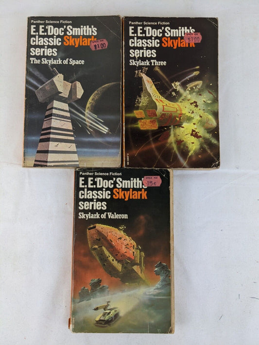 Skylark series by E.E. Doc Smith - space, three & Valeron 1980