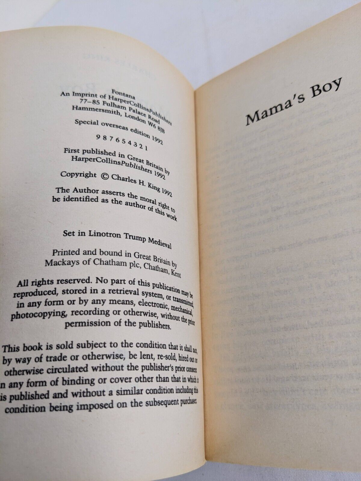 Mama's boy by Charles King 1992 Horror