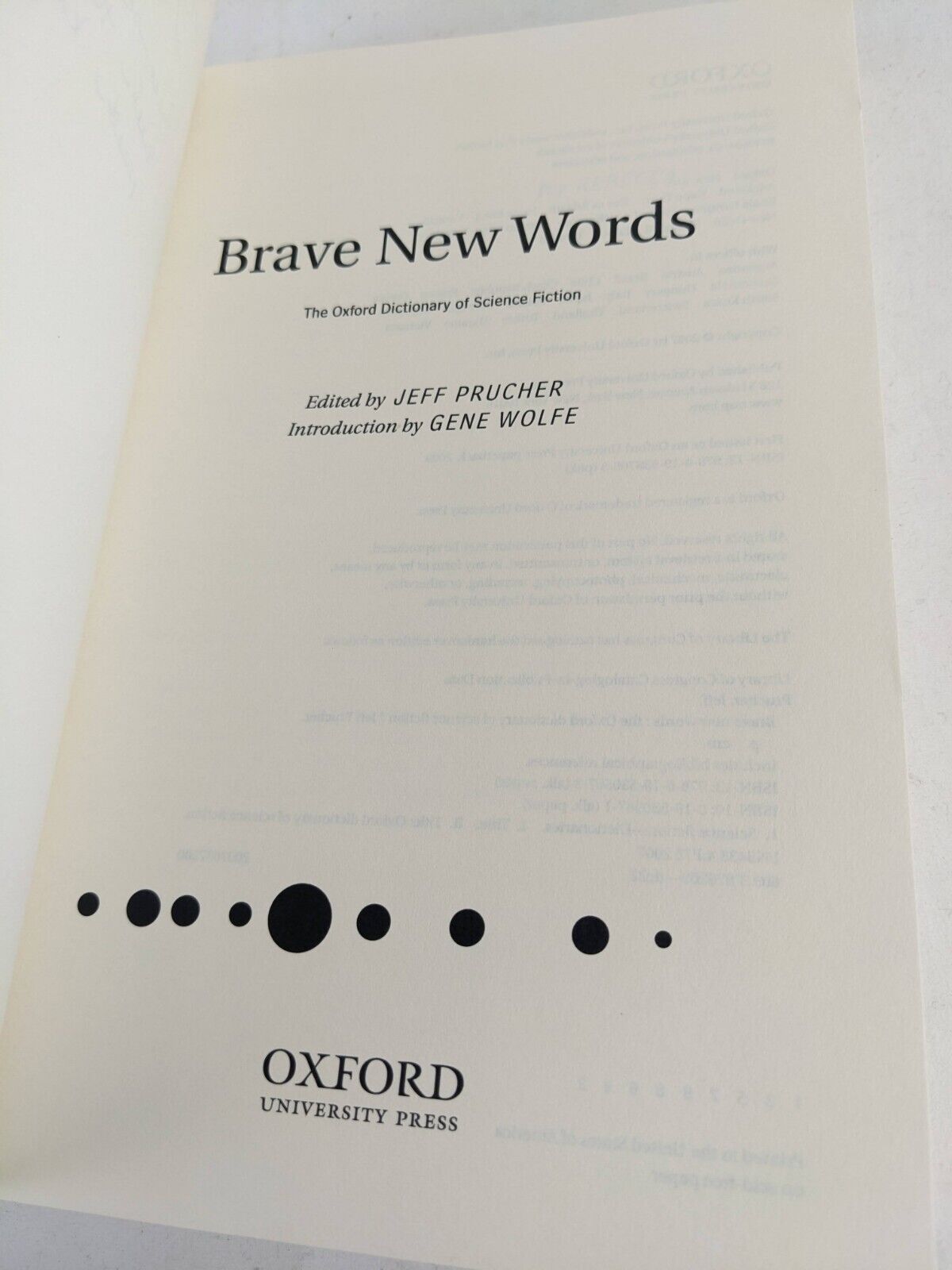 Brave new words: Oxford dictionary of Science Fiction by Jeff Prucher 2009