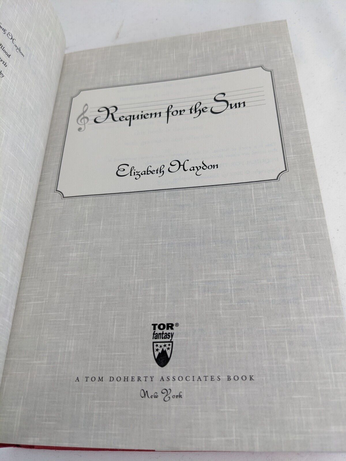 Requiem for the sun by Elizabeth Haydon 2002 Hardcover First Edition