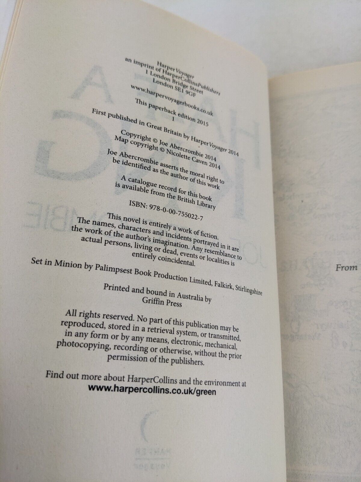 Half a King by Joe Abercrombie 2015 Shattered Sea