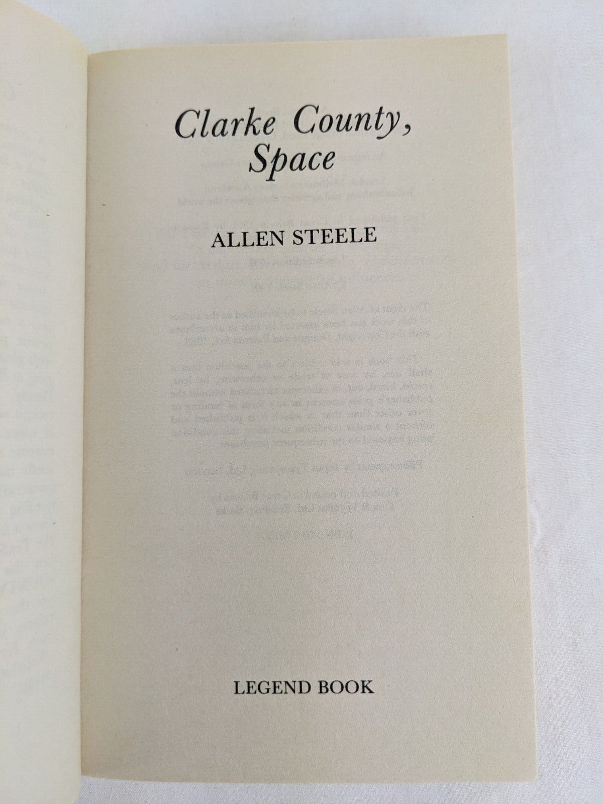 Clarke county, space by Allen Steele 1991 - Near space