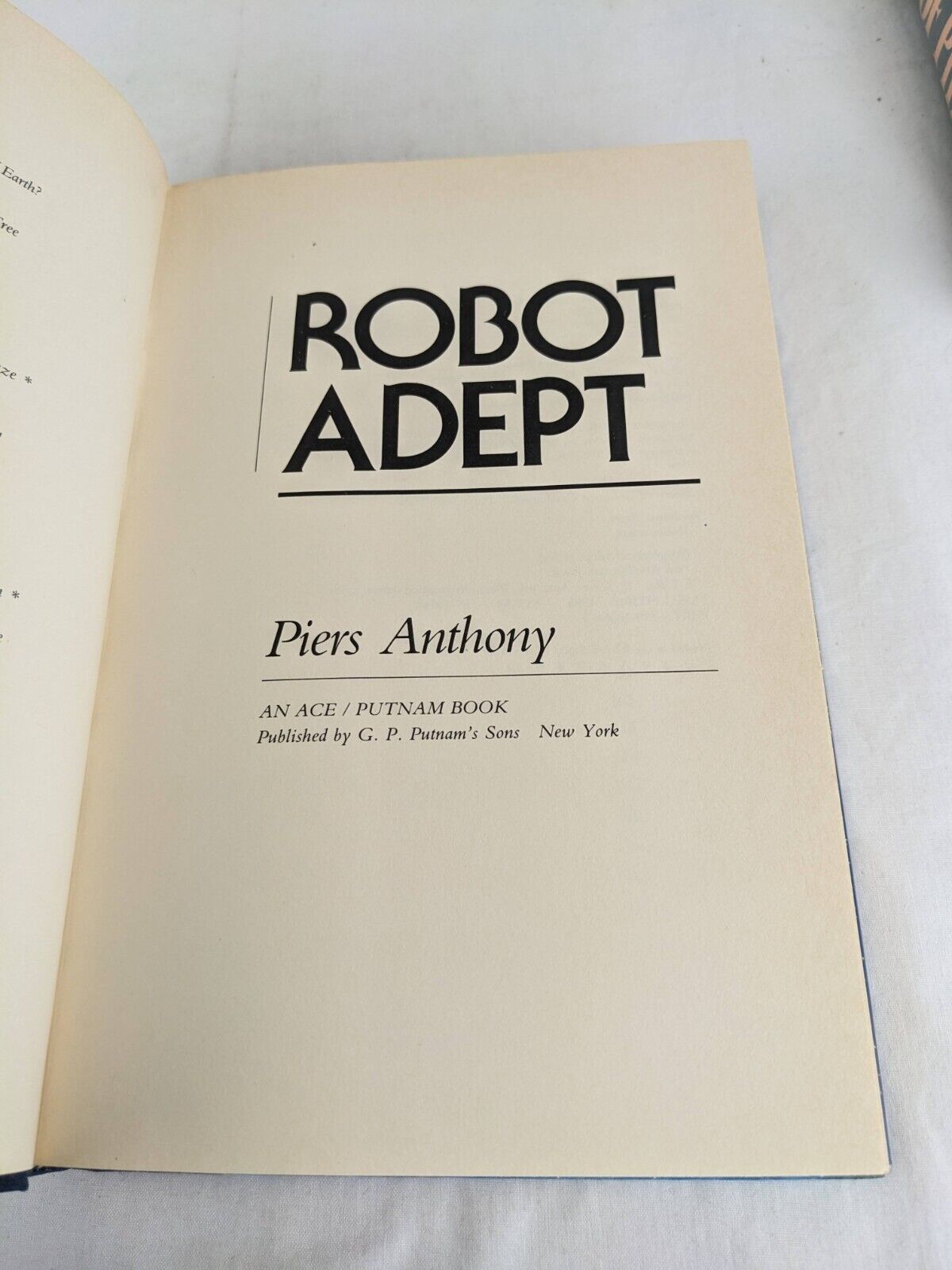 Out of Phaze & Robot Adept by Piers Anthony 1987 Hardcover Apprentice Adept