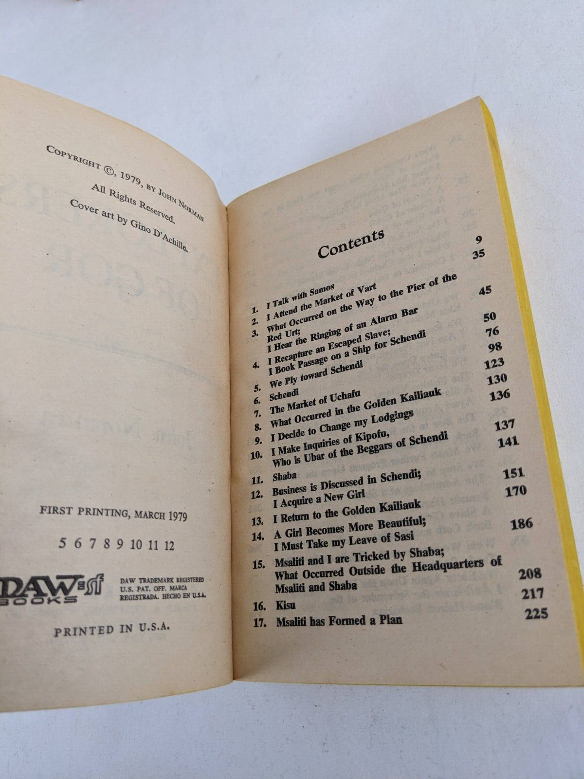 Gor series by John Norman x 9 Daw SF editions 1974