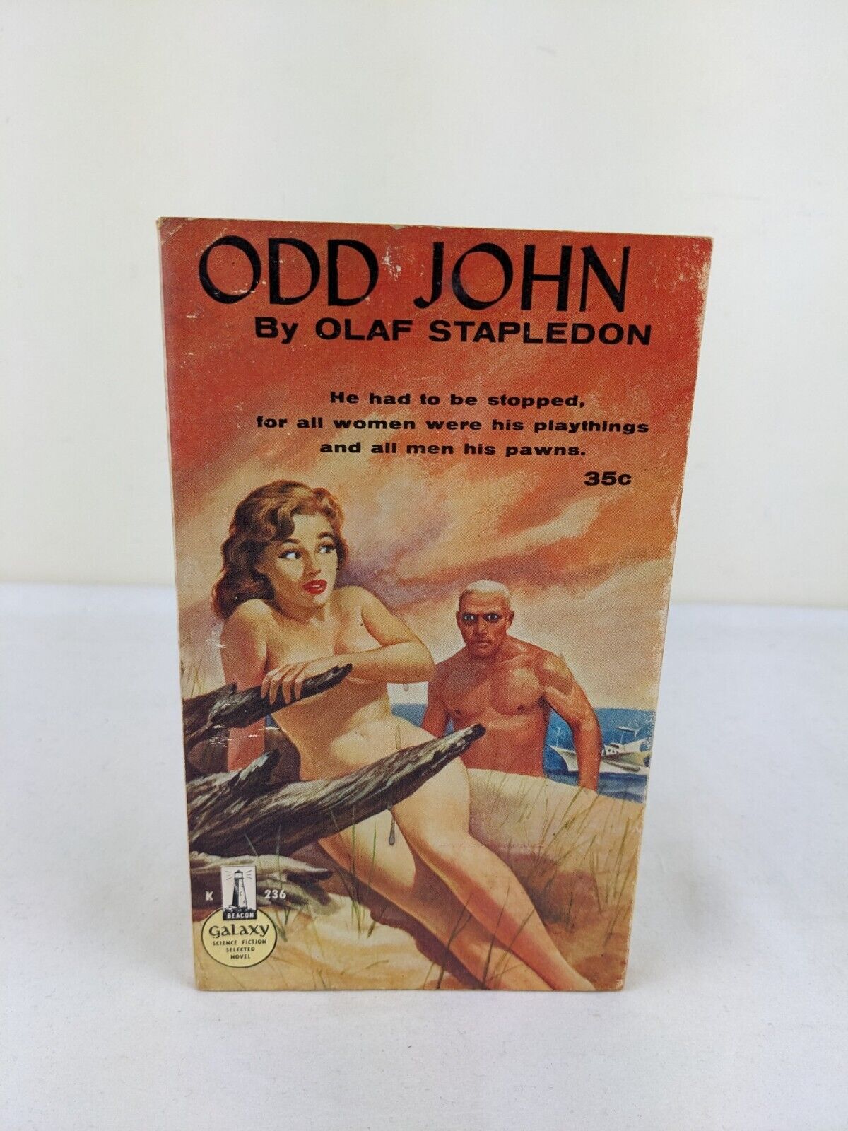 Odd John by Olaf Stapledon 1959 - Galaxy Beacon - Sleaze Pulp Science Fiction