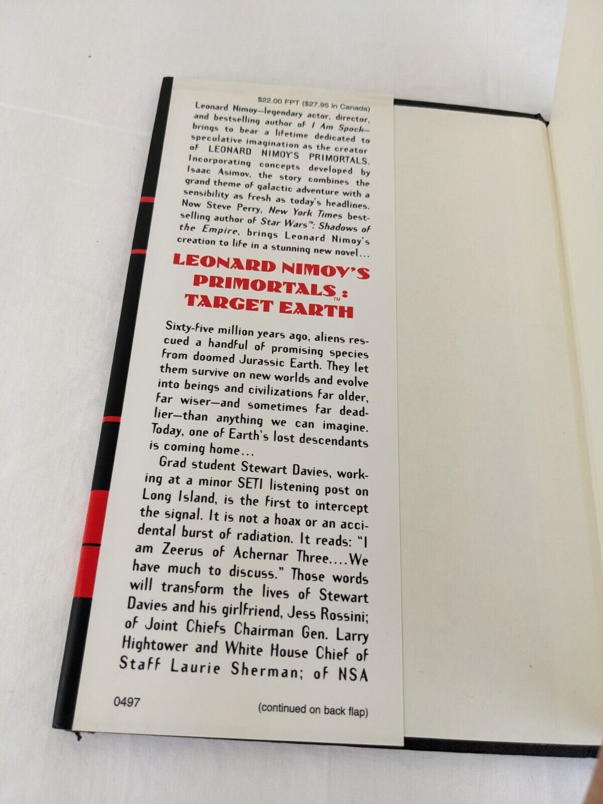 Primortals: Target Earth By Steve Perry 1997 US First Edition Hardcover