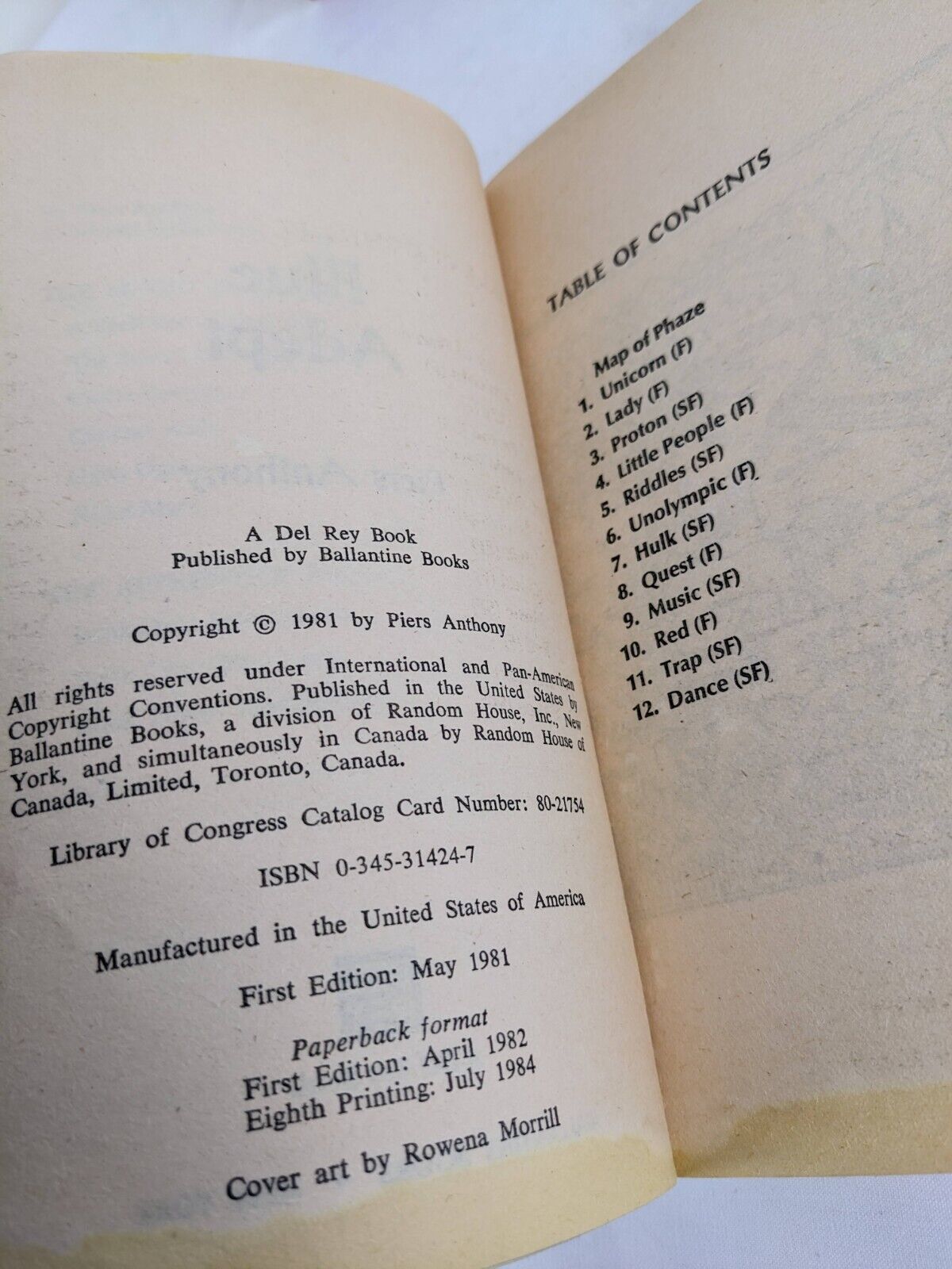 Apprentice Adept x 5 by Piers Anthony 1983 Split, Blue, Juxtaposition etc