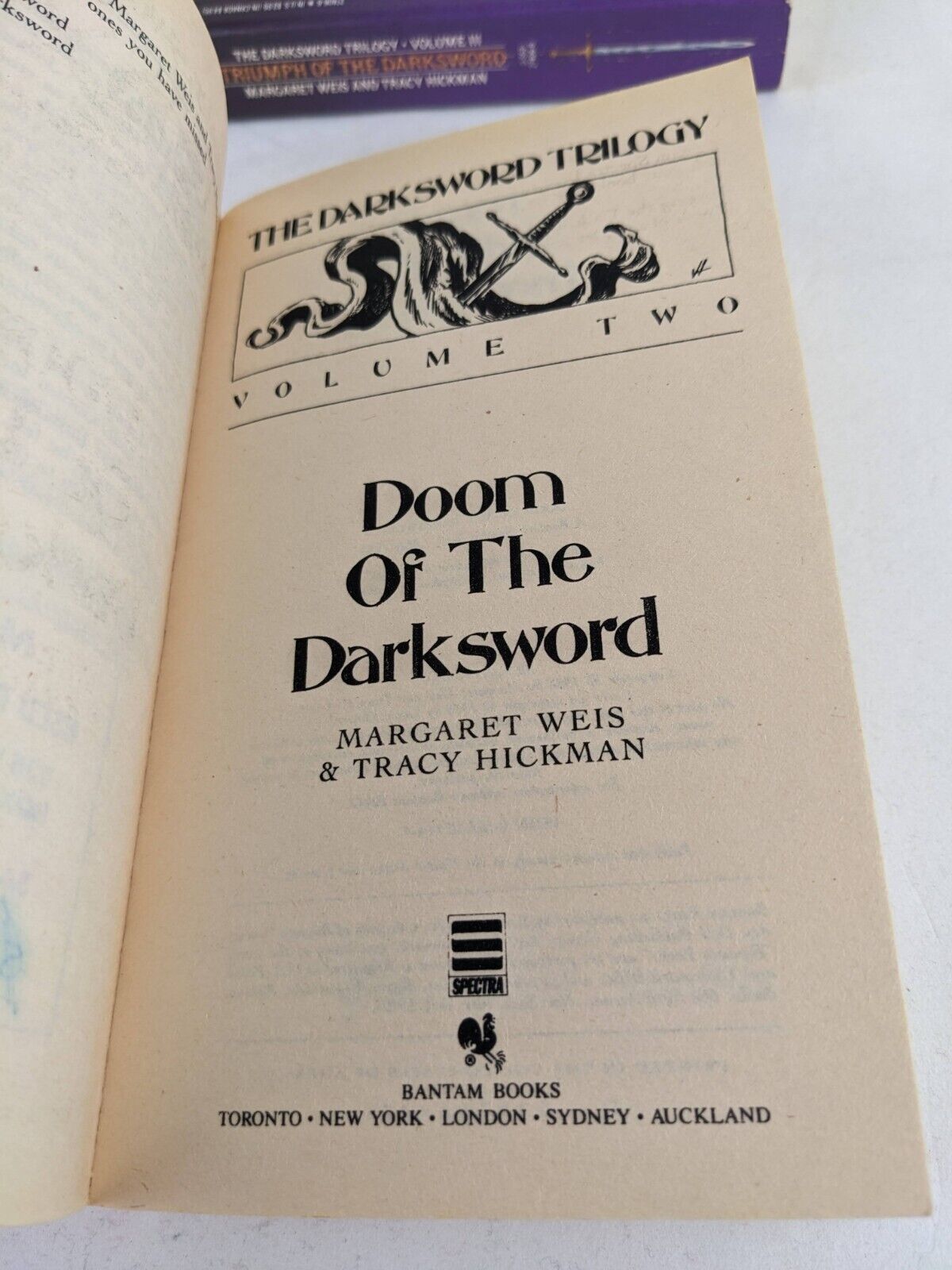 The Darksword books 2 & 3 by Margaret Weis & Tracy Hickman 1988