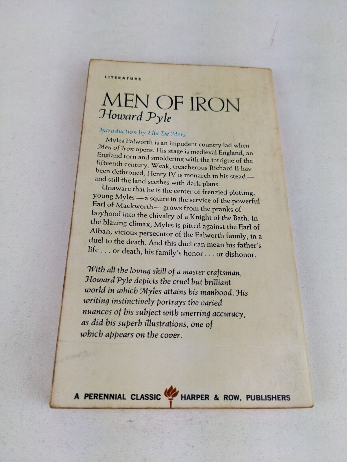 Men of iron by Howard Pyle - Foreward by Ella DeMers 1965