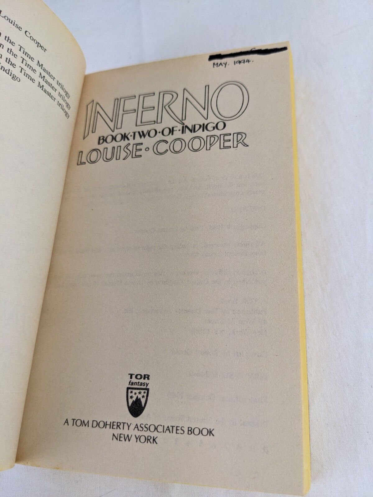 Indigo series x7 by Louise Cooper 1989 Nemesis, Inferno, Infanta, Troika etc.