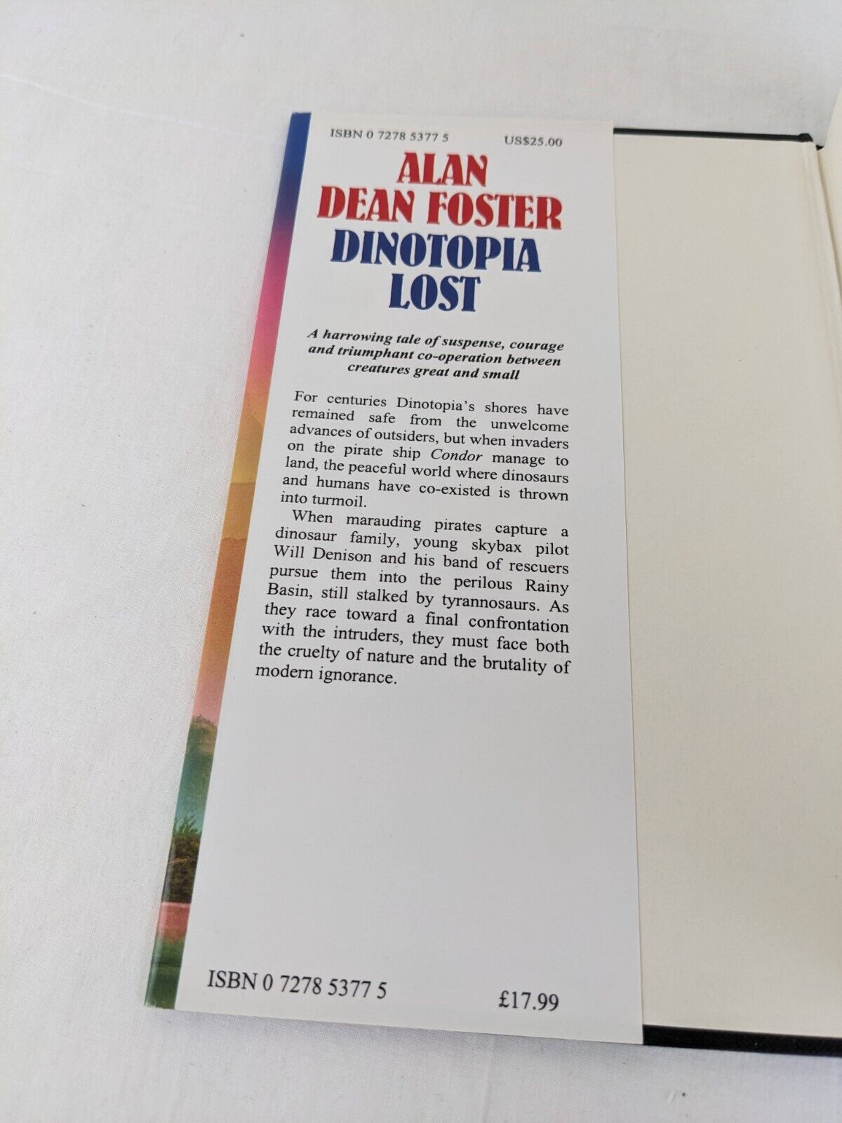 Dinotopia lost by Alan Dean Foster 1998 Hardcover Severn House Rare