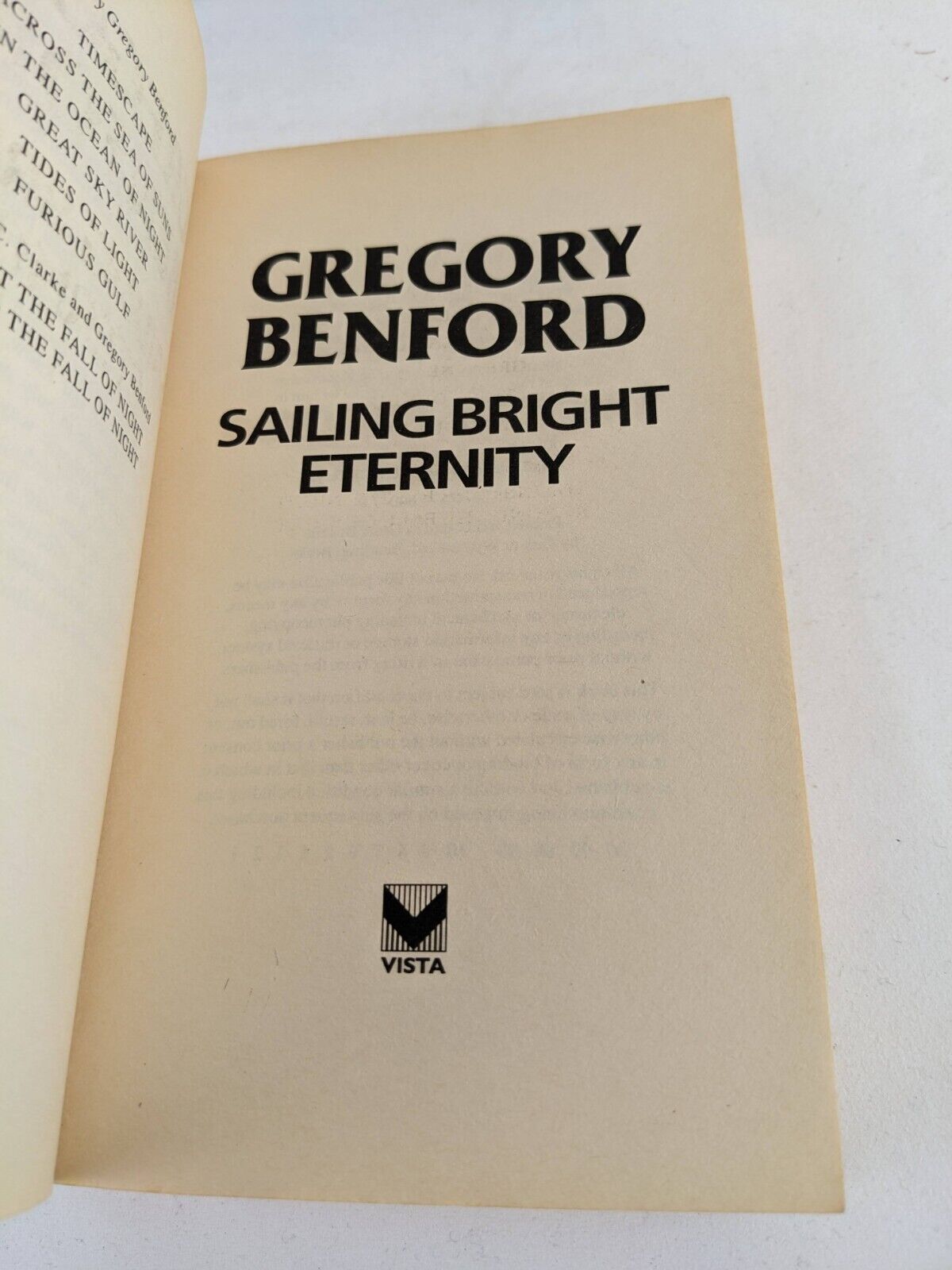 Greg Benford & Bear - Bright eternity, Beyond Infinity, Infinity Concerto 1987