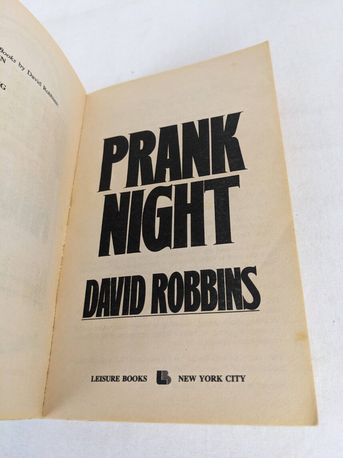 Prank Night by David Robbins 1994