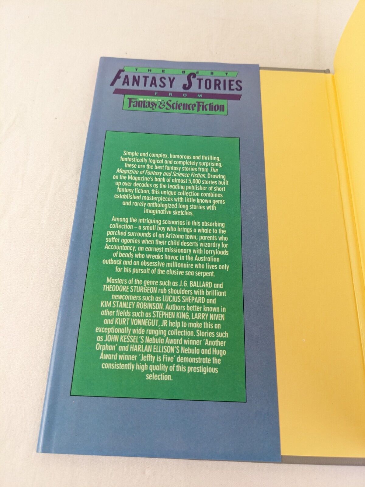 The best fantasy stories : magazine of fantasy & Science Fiction 1988 Hardcover