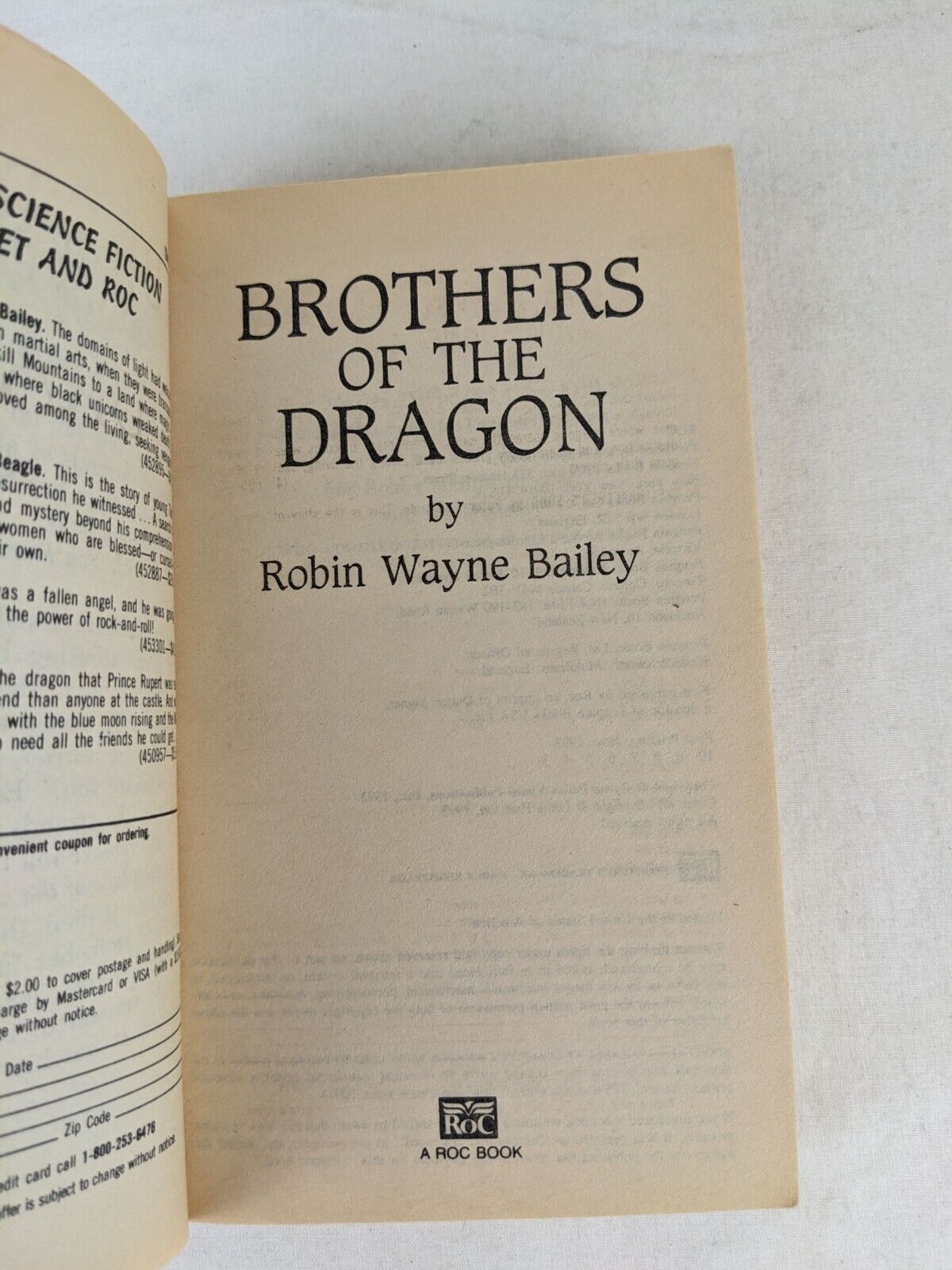 brothers of the dragon by Robin Wayne Bailey 1993