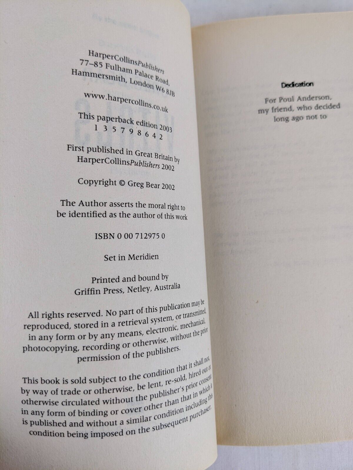 Vitals by Greg Bear 2003