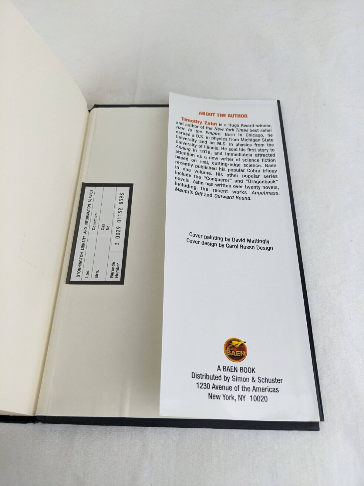 Blackcollar by Timothy Zahn 2006 Hardcover First Edition Baen