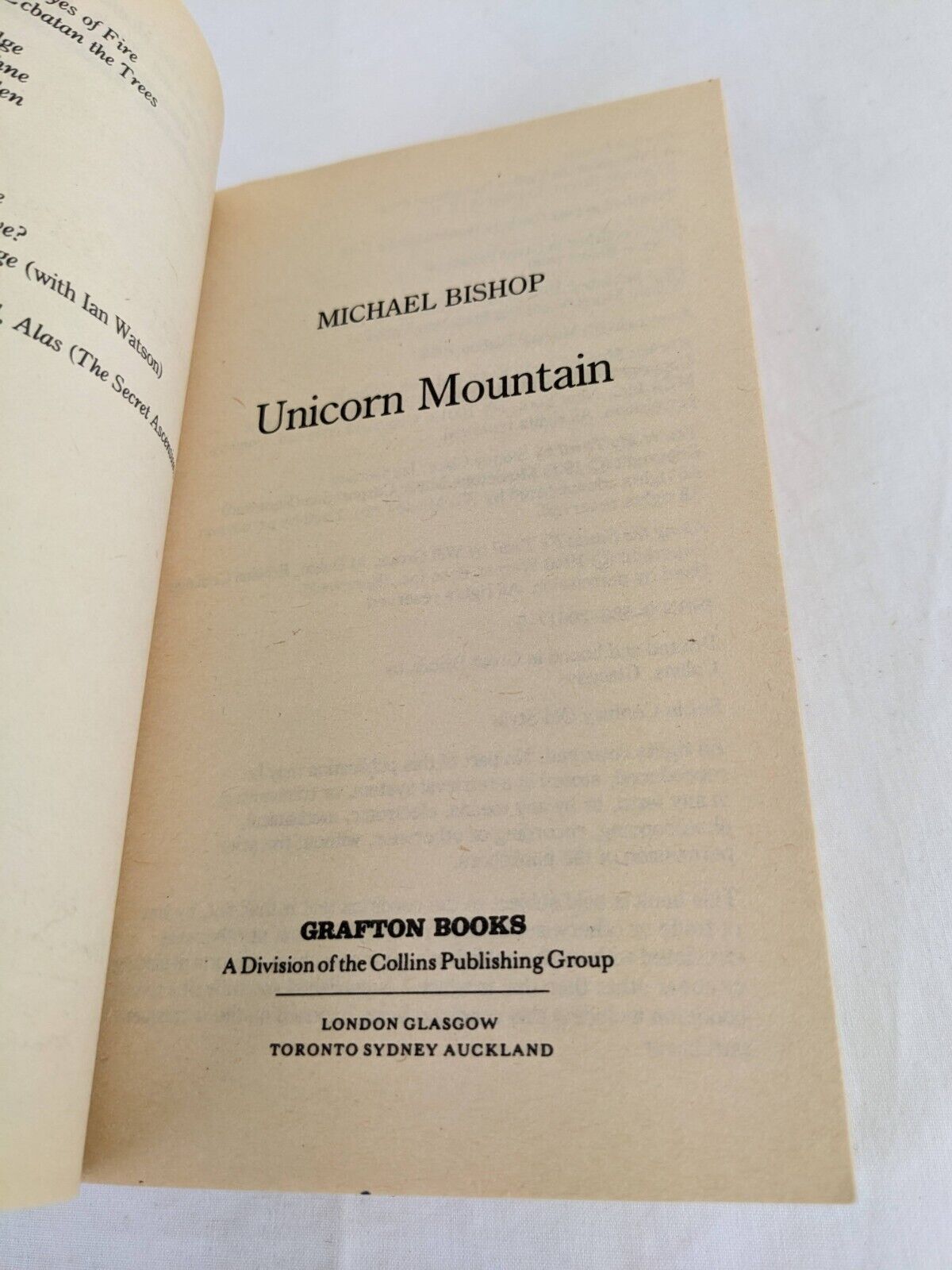 Unicorn mountain by Michael Bishop 1990